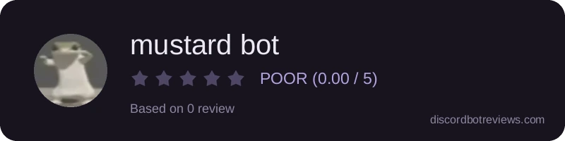 Rating banner for mustard bot
