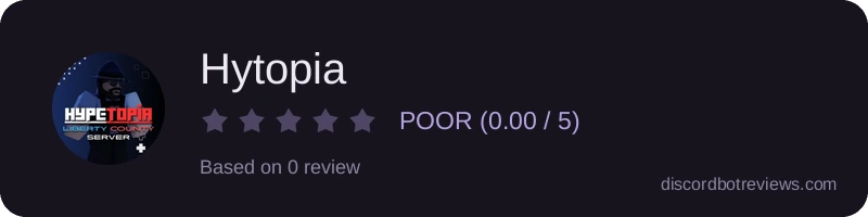 Rating widget preview for Hytopia 