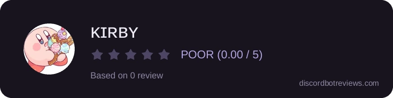 Rating widget preview for ᴋɪʀʙʏ