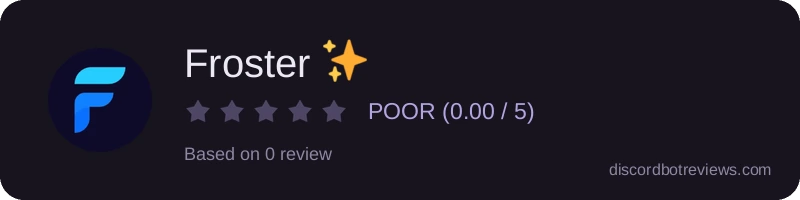 Rating widget preview for Froster ✨