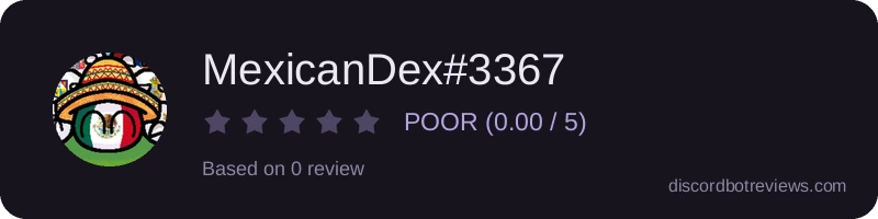 Rating widget preview for MexicanDex#3367