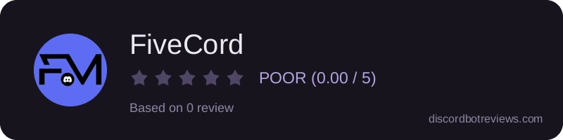 Rating widget preview for FiveCord