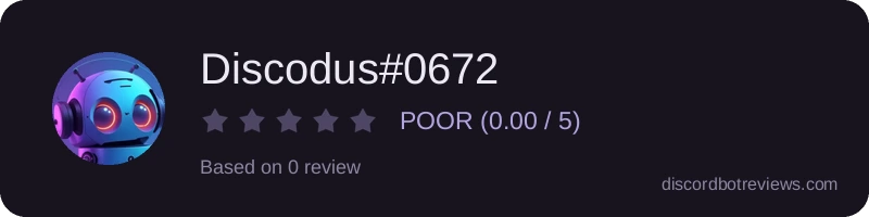 Rating widget preview for Discodus#0672