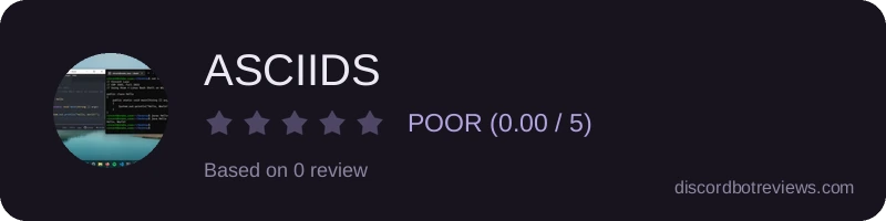 Rating widget preview for ASCIIDS