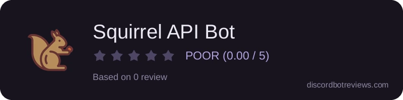 Rating banner for Squirrel API Bot