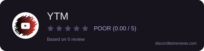 Rating widget preview for YTM