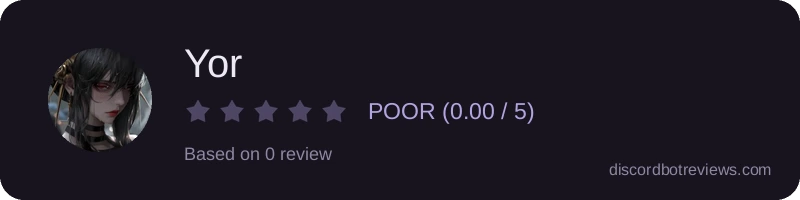 Rating widget preview for Yor