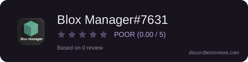 Rating widget preview for Blox Manager#7631