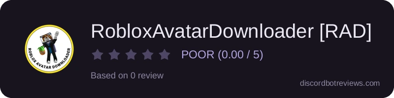 Rating widget preview for RobloxAvatarDownloader [RAD]