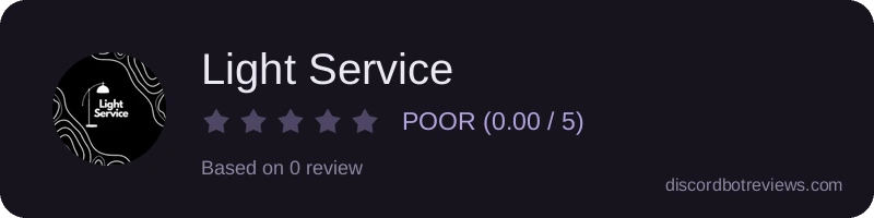 Rating widget preview for Light Service