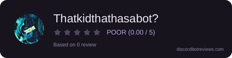 Rating widget preview for Thatkidthathasabot?