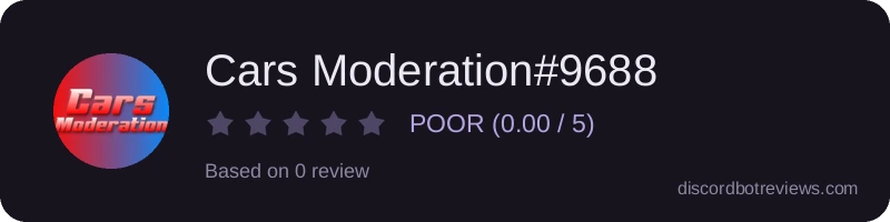 Rating widget preview for Cars Moderation#9688