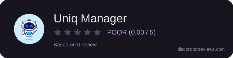 Rating widget preview for Uniq Manager