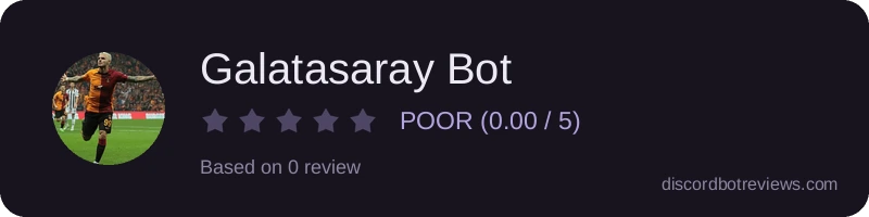 Rating widget preview for Galatasaray Bot