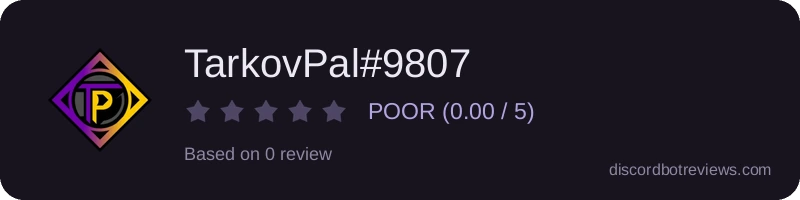 Rating widget preview for TarkovPal#9807