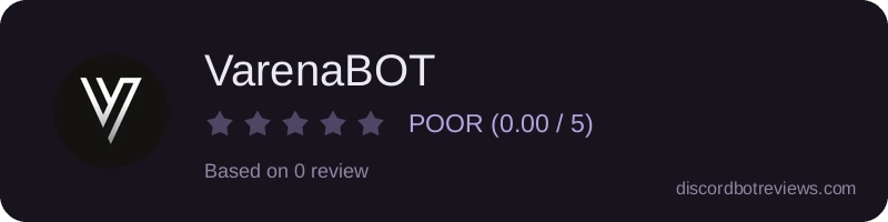 Rating widget preview for VarenaBOT