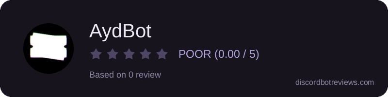 Rating widget preview for AydBot