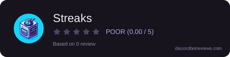 Rating widget preview for Streaks