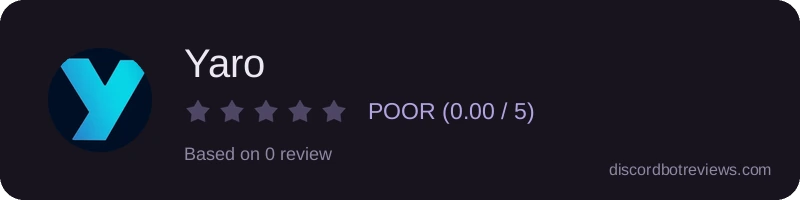 Rating widget preview for Yaro