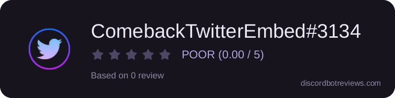 Rating widget preview for ComebackTwitterEmbed#3134