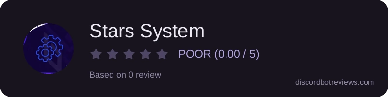 Rating widget preview for Stars System