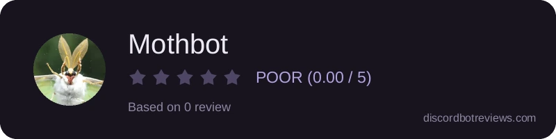 Rating widget preview for Mothbot