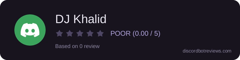 Rating widget preview for DJ Khalid