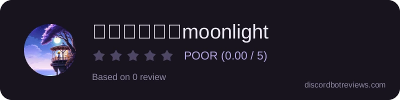 Rating widget preview for ・❥・『🌊』moonlight