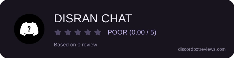 Rating widget preview for DISRAN CHAT