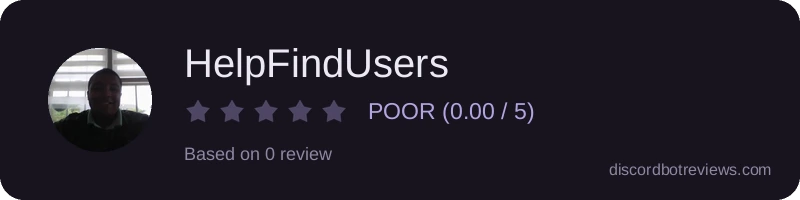 Rating banner for HelpFindUsers