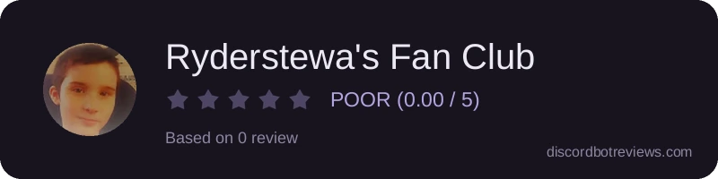 Rating widget preview for Ryderstewa's Fan Club
