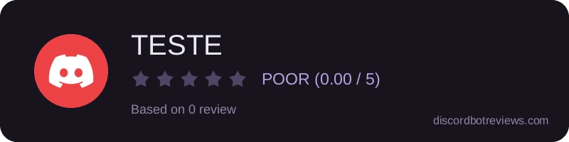 Rating widget preview for TESTE 