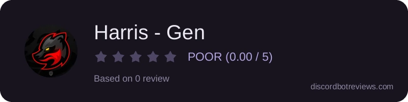 Rating banner for Harris - Gen