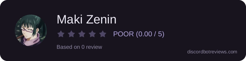Rating banner for Maki Zenin
