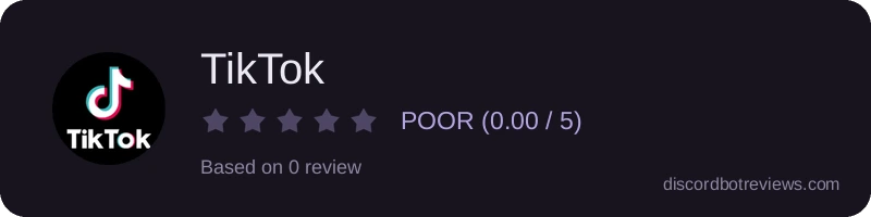 Rating widget preview for TikTok