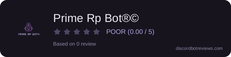 Rating widget preview for Prime Rp Bot®©