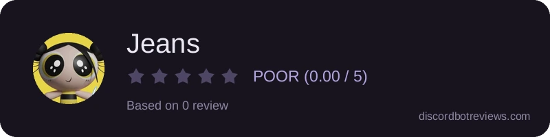 Rating widget preview for Jeans