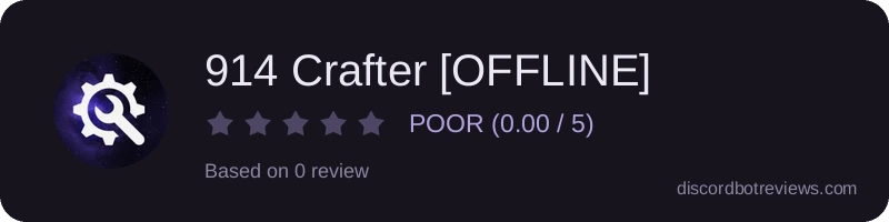 Rating widget preview for 914 Crafter [OFFLINE]
