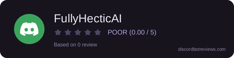 Rating widget preview for FullyHecticAI