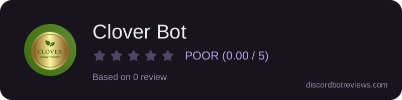 Rating widget preview for Clover Bot