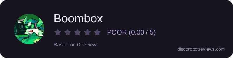 Rating widget preview for Boombox