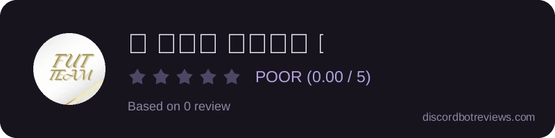 Rating widget preview for ✨ 𝙁𝙐𝙏 𝙏𝙀𝘼𝙈 ✨