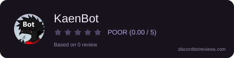 Rating widget preview for KaenBot