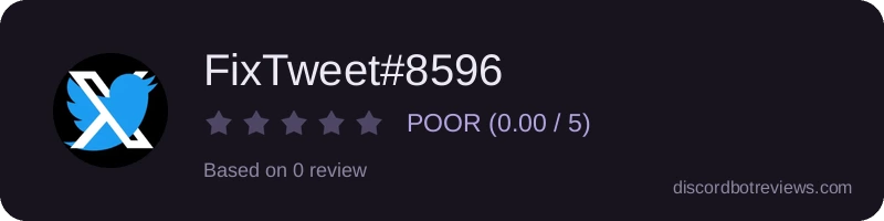 Rating widget preview for FixTweet#8596