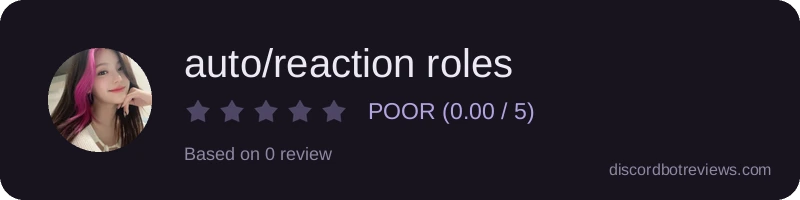 Rating widget preview for auto/reaction roles