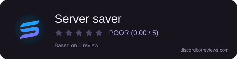 Rating widget preview for Server saver
