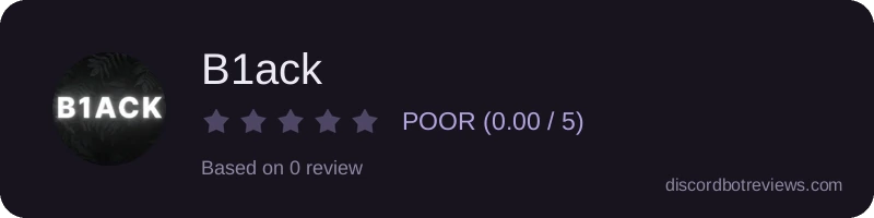 Rating widget preview for B1ack
