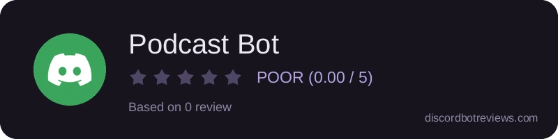 Rating widget preview for Podcast Bot
