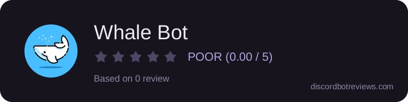 Rating widget preview for Whale Bot