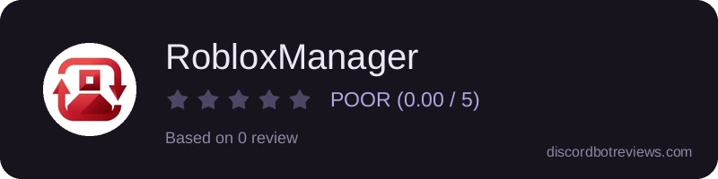 Rating widget preview for RobloxManager